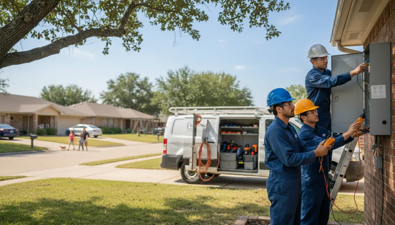Certified electrician providing emergency electrical services in Embarrass, WI